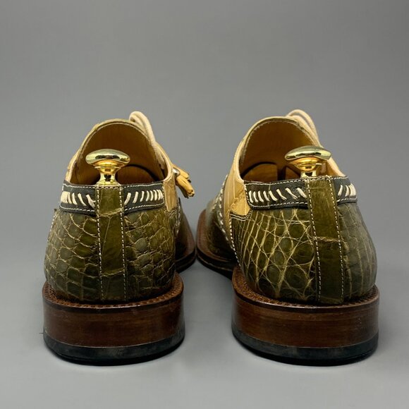*RARE* DAVID EDEN Exotic Alligator / Decorative Stitch / Bicycle Toe / Men\'s 10 main image 2